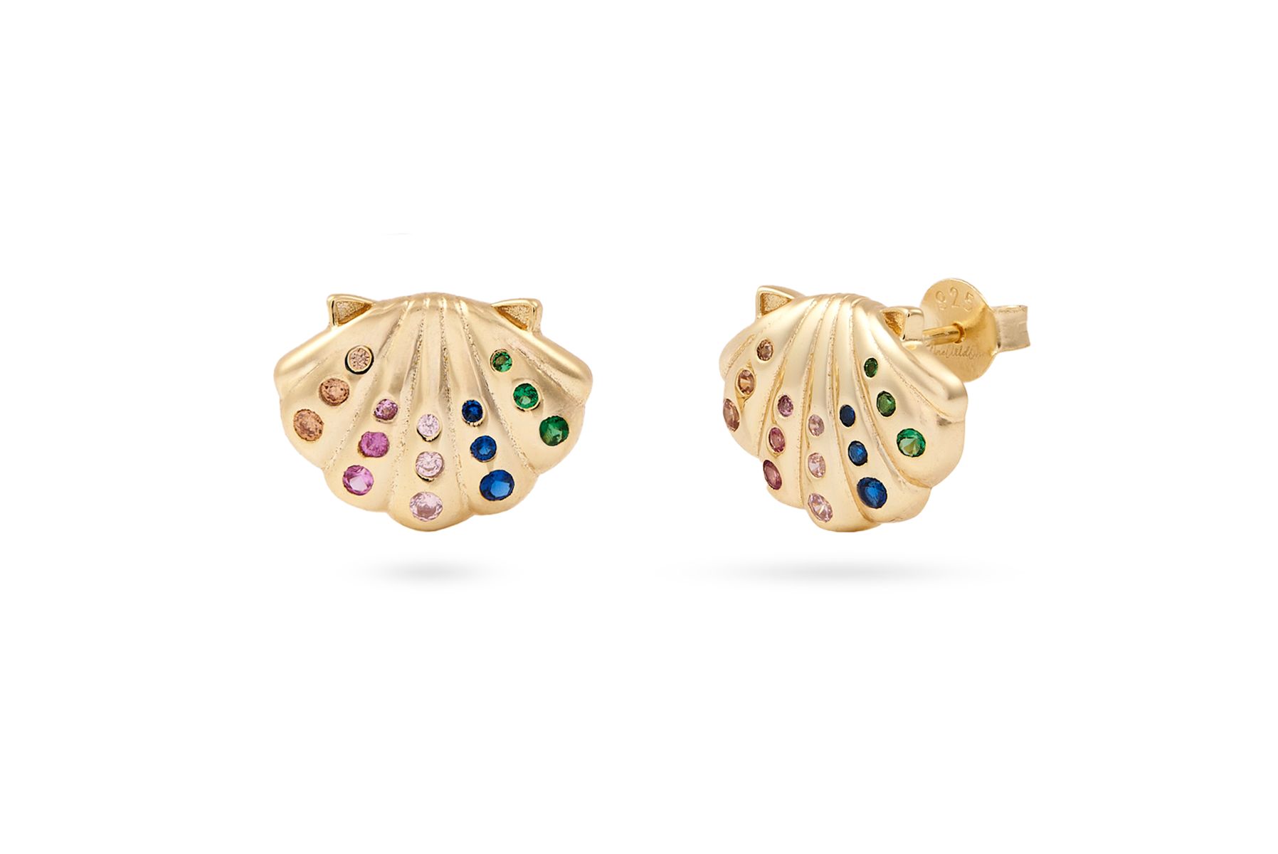 Happiest Here Shell Rainbow Earrings