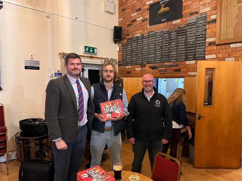 From left to right Dave Smith, Malvern Club President, Jack Curtis, Man of the Match and Gareth Bateman, Head Brewer on the right.jpg