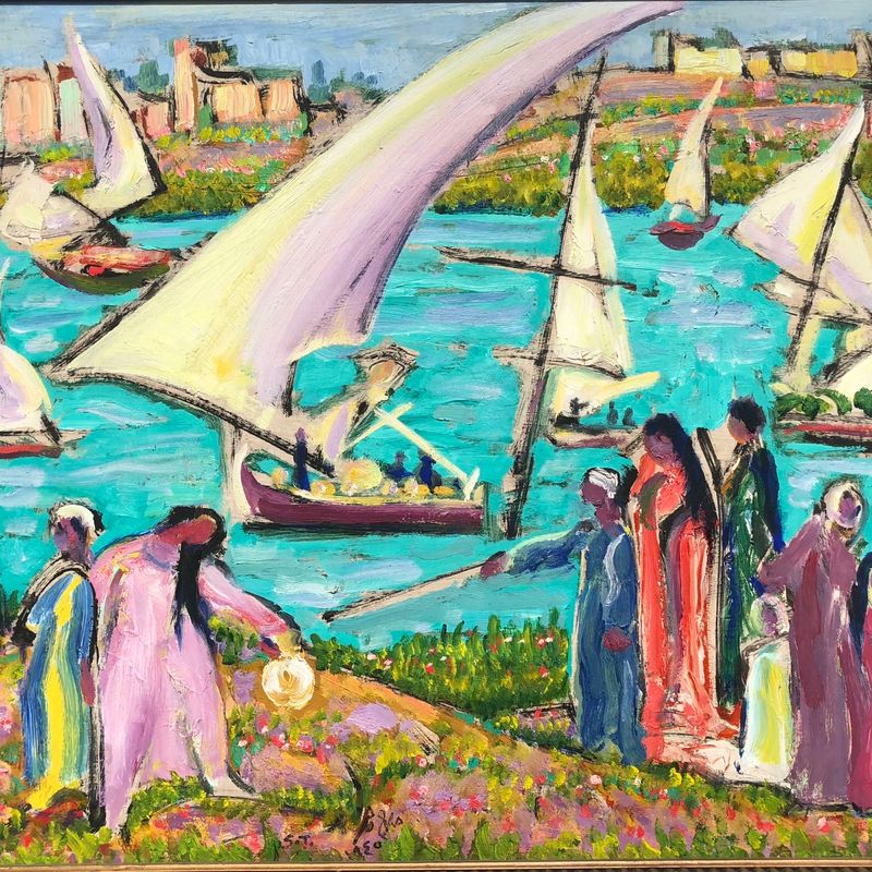 Salah Taher-Le Nil a Luxor- ﺻﻼح ﻃﺎﻫﺮ - اﻟﻨﻴﻞ ﻓﻲ اﻷﻗﺼﺮ