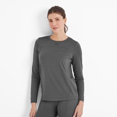 Blakely Women's Tech Long Sleeve Top - dark grey marl