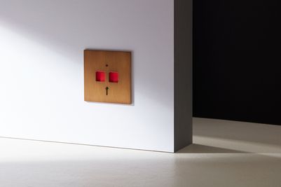 Panic alarm button in Sienna burnished brass finish