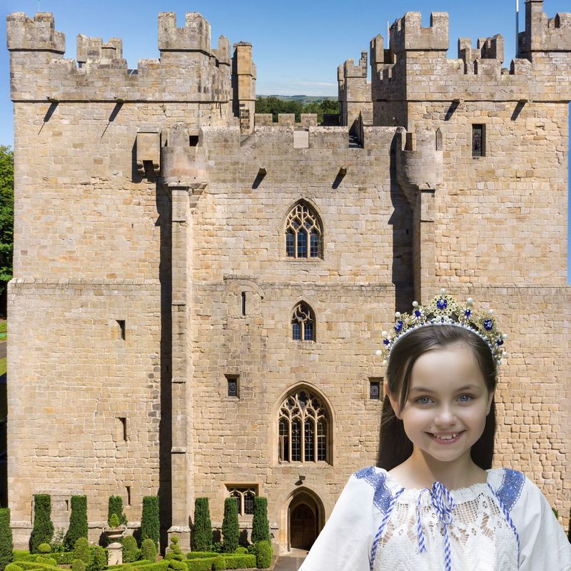 Make children's dreams of playing prince or princess come true at Langley Castle, Northumberland, UK