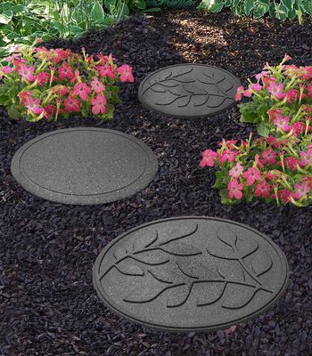 Reversible Stepping Stone Leaves Grey, Terracotta or Earth