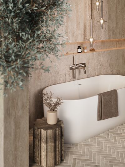 Wall mounted shower and bath mixer