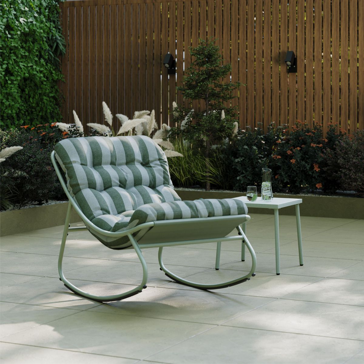 Charles Bentley NEW Porto Rocking Chair - Green.jpg