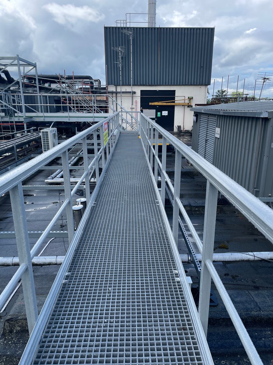 The new roof walkway at Frimley Park Hospital.
