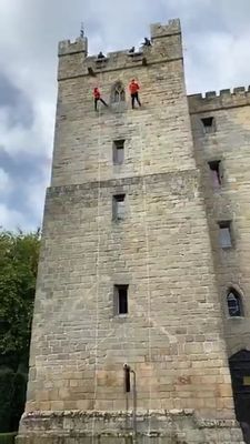 The Great North Abseil at Langley Castle Hotel, Northumberland